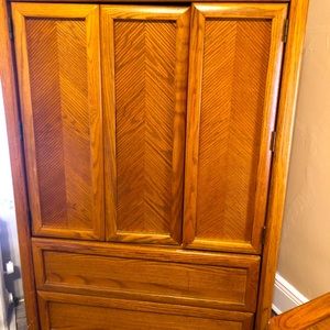 Vintage Armoire Chest (3 drawers, 2 shelves)